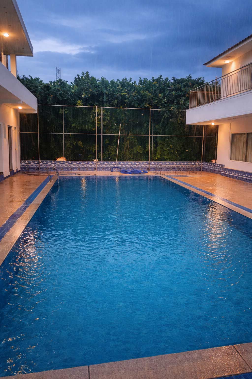 Swimming pool at Thai Beach Resort Tiruchendur