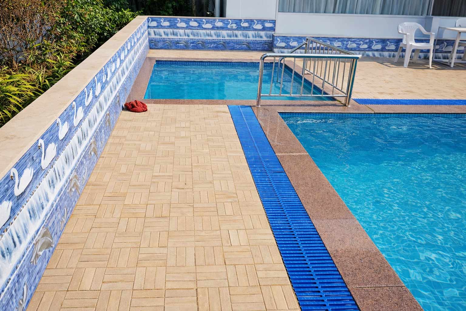 Swimming pool at Thai Beach Resort Tiruchendur