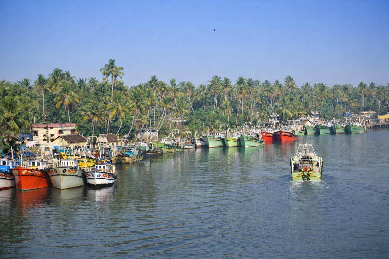 Boating activity at Punnakayal Backwaters Tiruchendur